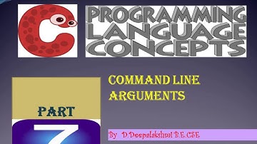 c programming concepts | part 7 | Command Line Arguments