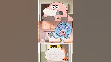 Darwin vs Nicole vs Richard MORNING ROUTINE ‼️🔥 || #theamazingworldofgumball #gumball #shorts