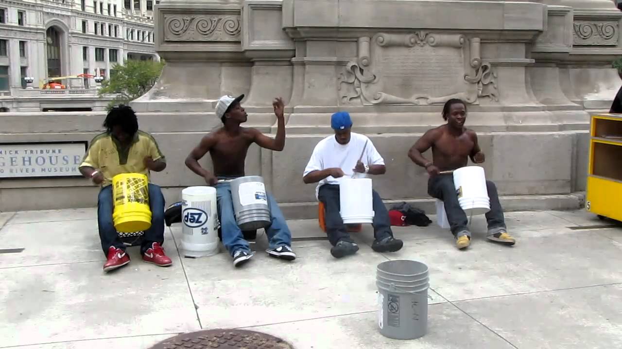 Chicago Bucket Drummers on Michigan Ave YouTube