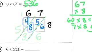 Everyday Math, 4th Grade, Home Links 4.13 Lattice Multiplication, page 123