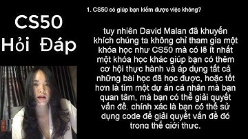 CS50 Hỏi Đáp - Học CS50 xong có kiếm được việc không? có trở thành kỹ sư phần mềm không?