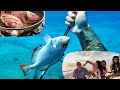 Hawaiian Bigeye Catch And Cook On The Shore With Friends! | Spearing Aweoweo + Stung By Wana