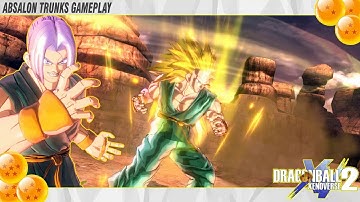 Absalon Trunks Gameplay (Super Saiyan 1 - 3 Transformation) | Dragonball Xenoverse 2 Mod