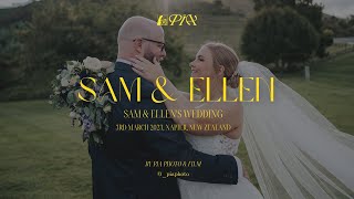 Sam & Ellen | Vineyard Romantic Wedding Film | Church Road Winery, Napier, New Zealand