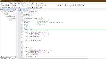 Keil and Proteus simulator  Switch determining addition or subtraction