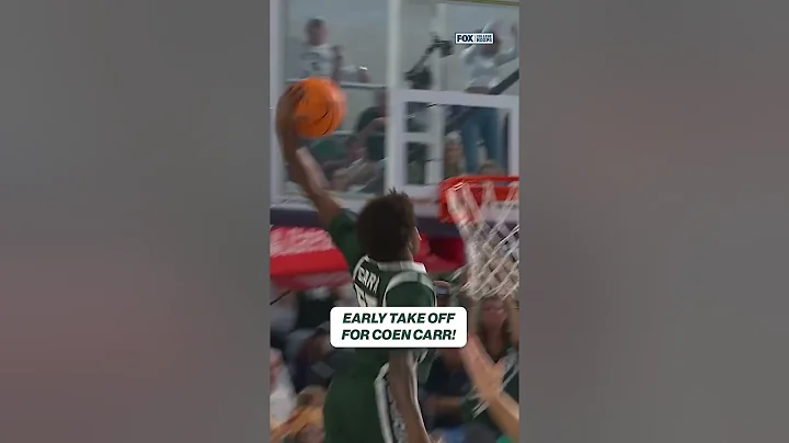 Coen Carr is TOO athletic 😱 #michiganstate #basketball #dunk