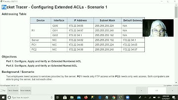 4.1.1.10 - Packet Tracer - Configuring Extended ACLs Scenario 1