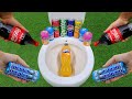 Big Fanta and Coca Cola VS Popular Sodas !! Fuse Tea, Pepsi, Sprite, Lipton and Mentos in the toilet