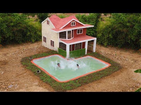 building-the-most-beautiful-villa-house-and-underground-swimming-pool-for-summer-(full-video)