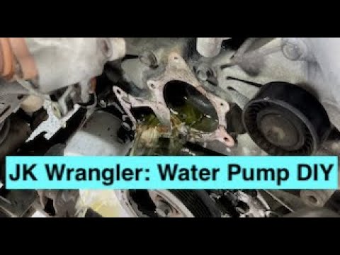 Replacing #waterpump on #JEEP #JK #wrangler # V6 in 10 minutes - YouTube