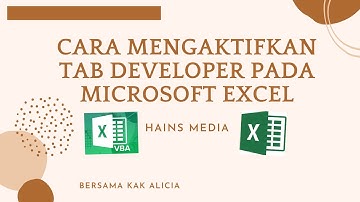 TUTORIAL MENGAKTIFKAN TAB DEVELOPER PADA MICROSOFT EXCEL