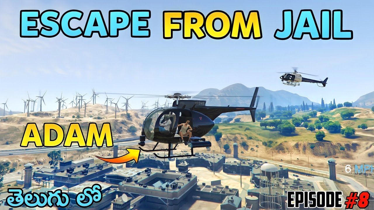 Adam Escape From Jail   | Franklin Saved Adam |  Gta x Freefire In Telugu | Episode 8
