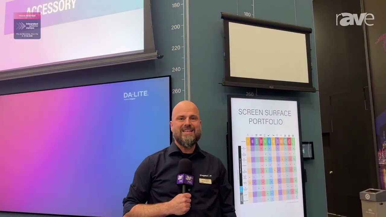 ISE 2026: Legrand AV Exhibits Da-Lite Myriad Reveal Electric Screen