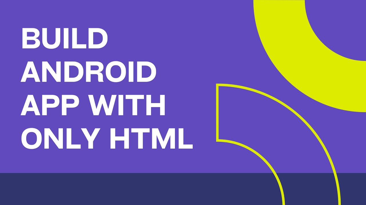 Build Android App with Only HTML - YouTube