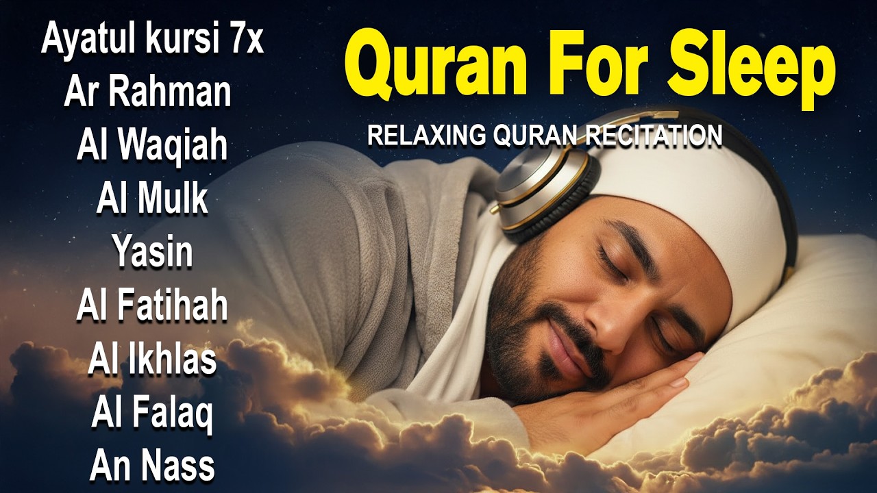 Peaceful Quran for Deep Sleep | Al-Fatiha,Ayatul Kursi,Surah Ar-Rahman, Al-Mulk, Yasin