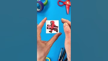 Making Paper Craft Trick with Pink Soldier by Squid Game 👿#squidgame #squidgame2 #papercraft #trick