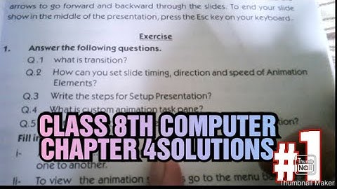CLASS 8TH COMPUTER  CHAPTER 4