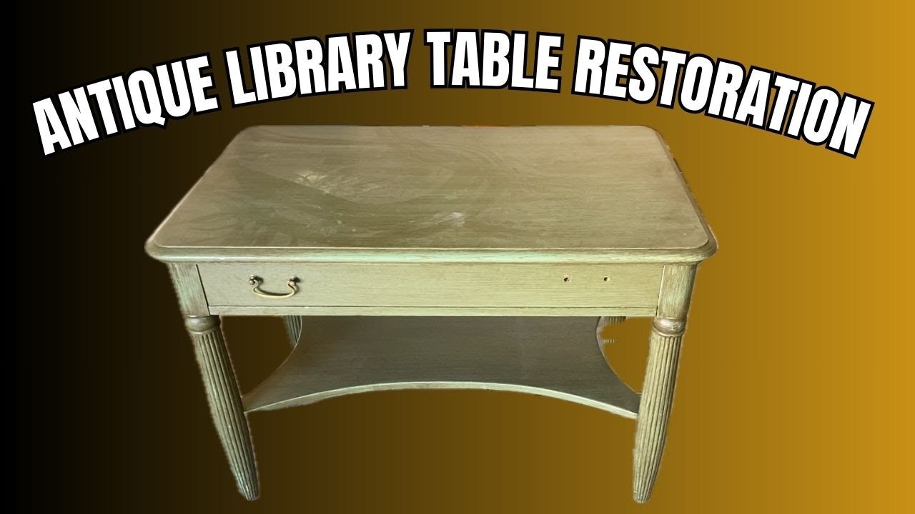 Antique Library Table Restoration. Revealing the Solid Oak. Furniture