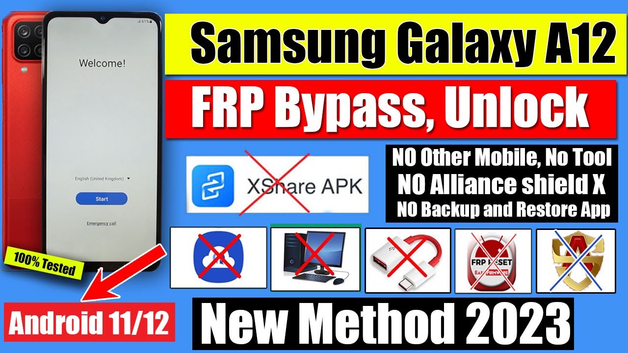SAMSUNG A12 FRP BYPASS WITHOUT PC NEW METHOD 2024 YouTube
