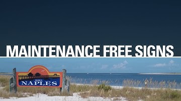 Corian Maintenance Free Signs