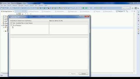 Restore deleted files in eclipse - Local History