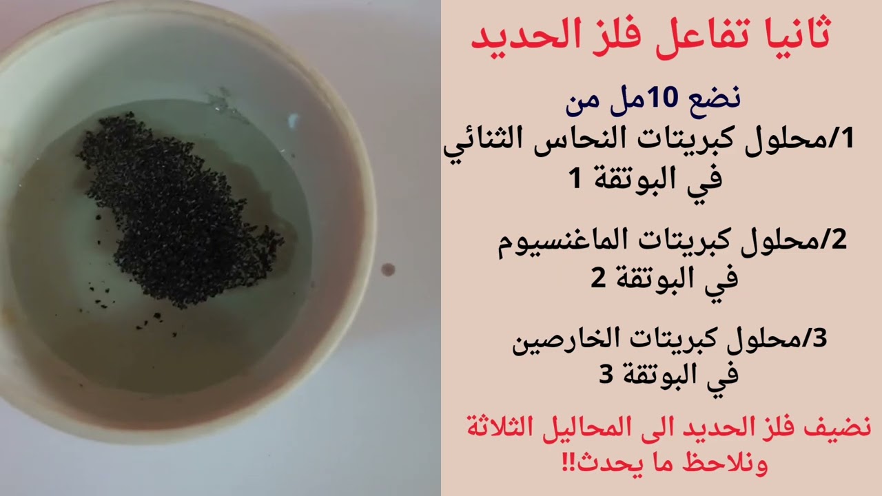 تفاعلات الازاحة كيمياء  الصف العاشر نشاط ١-٤