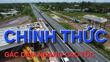 Gác dầm Super T nặng 80 tấn cho cầu vượt ngang cao tốc Trung Lương- Mỹ Thuận