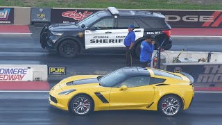 Z06 Corvette Vs Police Cruiser - Drag Race