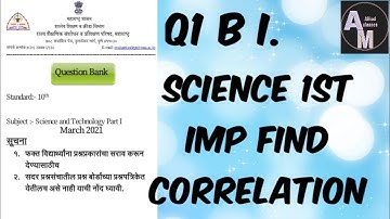 10th Science 1st Imp Find the correlation between part -1