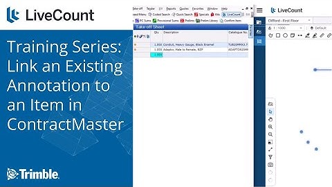 ContractMaster & LiveCount: Link an Existing Annotation to an Item