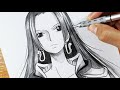 Drawing Boa Hancock | Pencil Sketching | One Piece