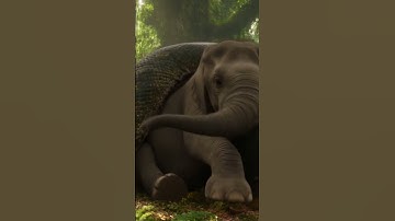Anaconda attack elephant #shorts  #wildsynthai #aiart #ai #elephant #short #shortvideo #wildlife