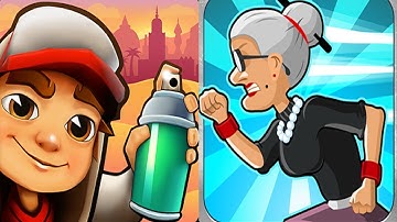 Subway Surfers Marrakesh VS Angry Gran Run Android iPad iOS Gameplay HD