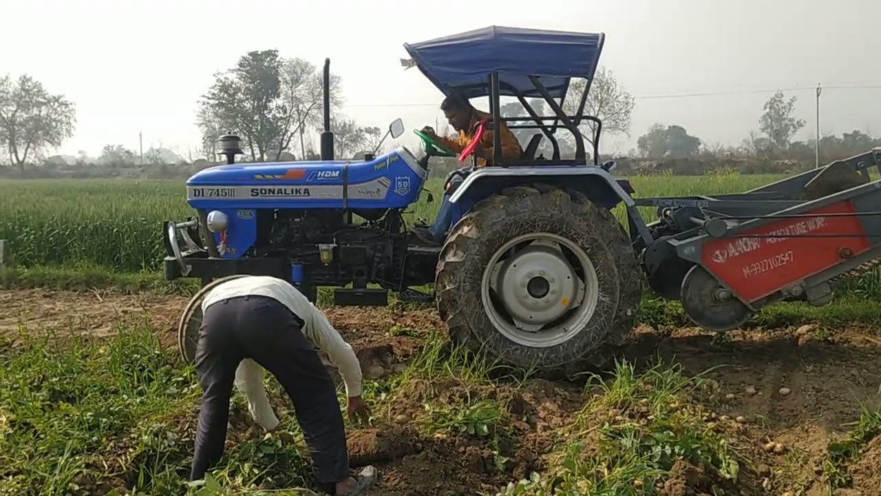 Sonalika tractor ka sath allu khodni machin #tranding #short #videoviral 