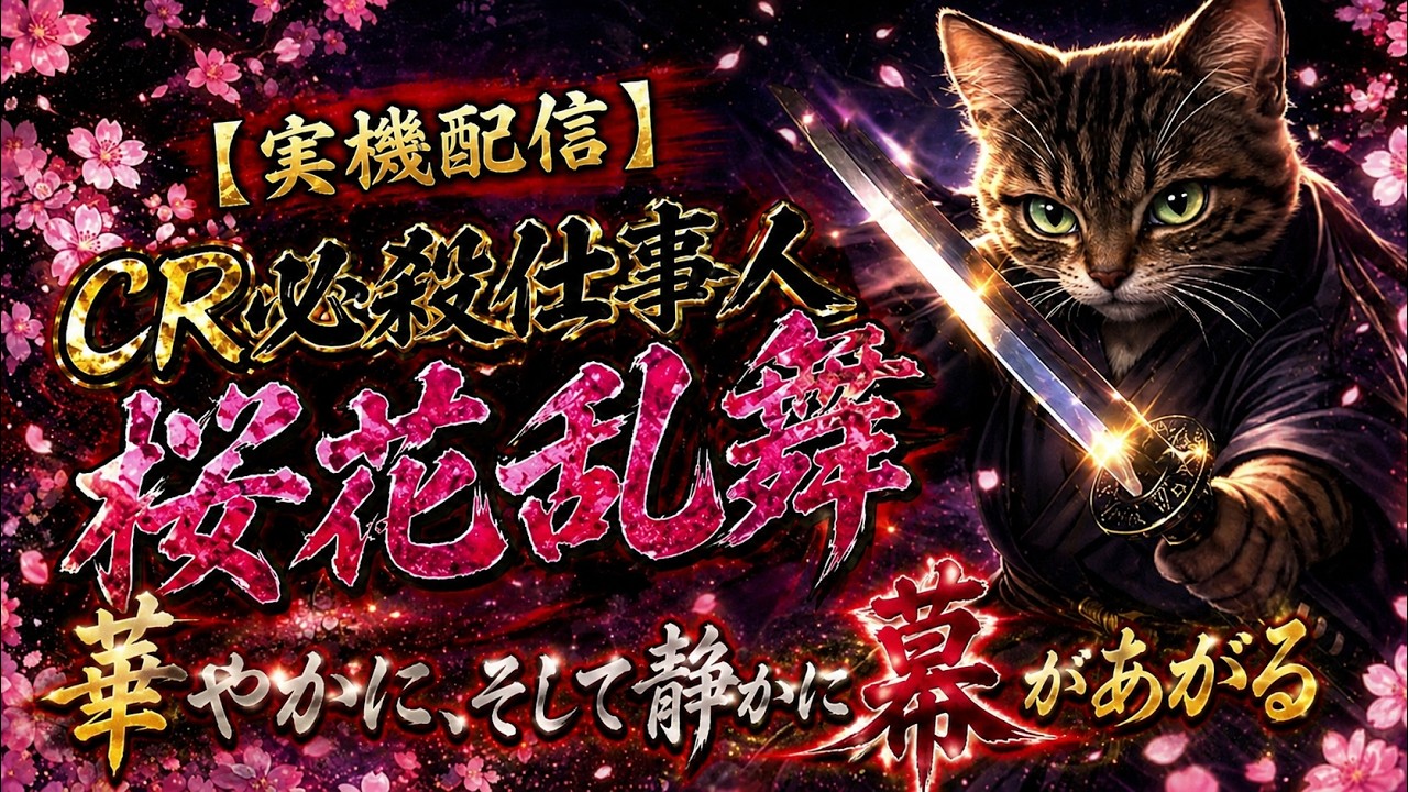 実機配信】CR 必殺仕事人 桜花乱舞｜華やかに，そして静かに幕があがる