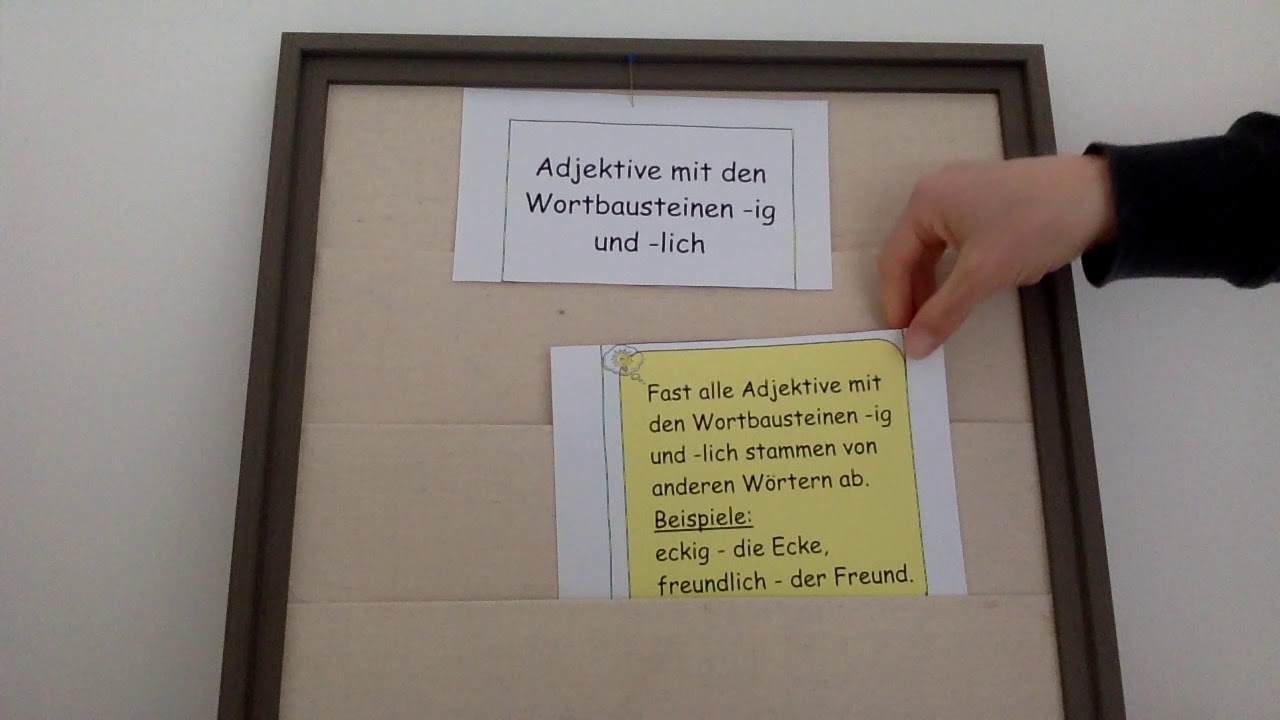 Adjektive mit den Wortbausteinen -ig und -lich - YouTube