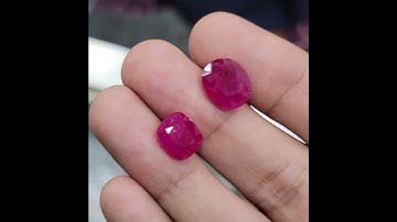 Natural Ruby - {Origin Mozambique} - Weight 8.30+6.26 Carats #ruby #gem #gems #gemstone #rubystones