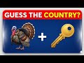 Can You Guess the Country by Emoji? 🦃 + 🔑 = ?