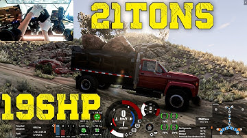 BeamNG.Drive| All-terrain route with 21 tons 196 hp truck | Logitech g920 relaxing drive