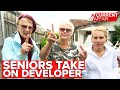 Senior trio's win against developer next door | A Current Affair