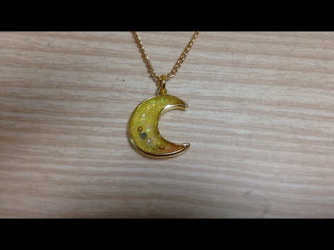 簡単!シンプルな月 ハンドメイド UVレジン 初心者 練習中 easy simple moon handmade UVresin beginner