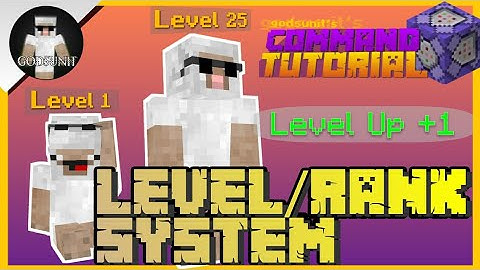 How to make a LEVEL/RANK SYSTEM with commands!! [Minecraft Bedrock Command Tutorial]