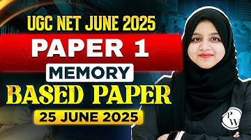 UGC NET June 2025 Paper 1 | Memory Based Questions Analysis | 25th June Exam Review! | Gulshan Mam