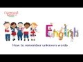 Английский для детей. How to remember unknown words. Обучающее видео для детей.