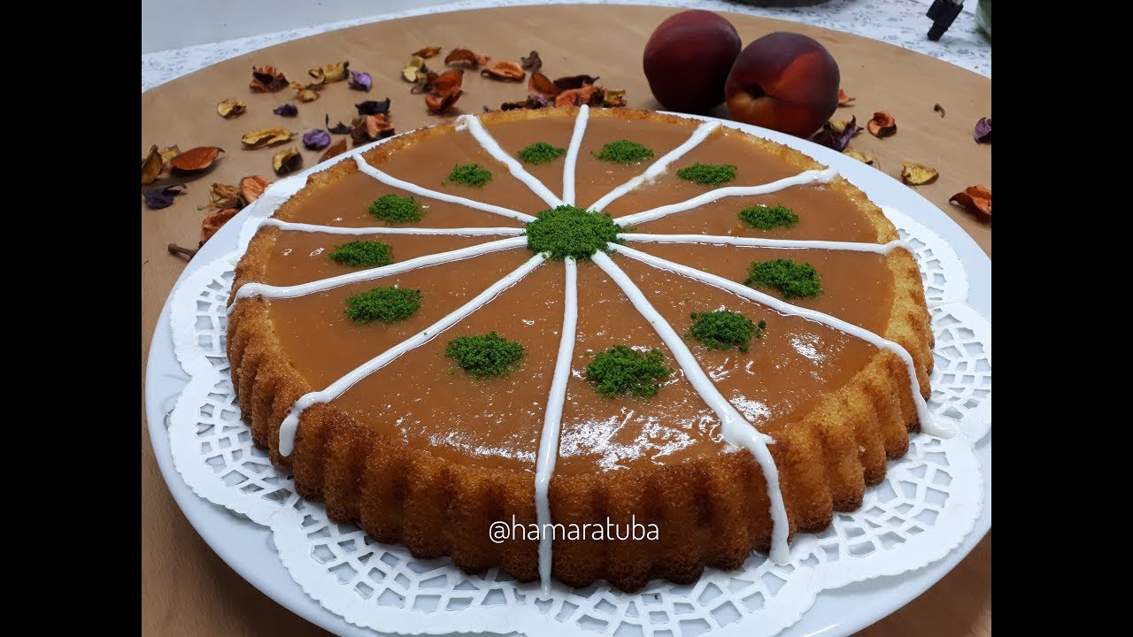 Şeftali soslu tart kek tarifi (Muhteşem kremasıyla) YouTube