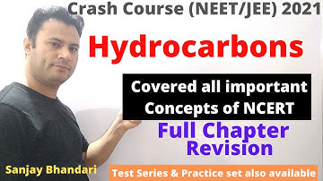 Crash Course NEET/JEE 2021 | Hydrocarbons | Full Chapter Revision | NCERT important concepts
