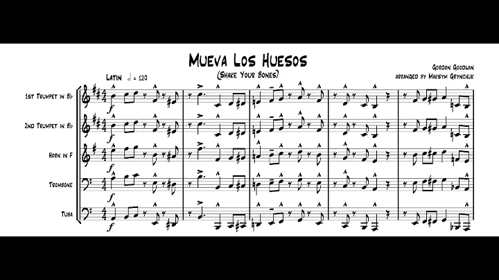 'Mueva Los Huesos' for Brass Quintet
