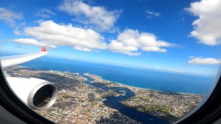 Landing Perth Airport Runway 06 Airbus A330-200 Qantas 4K