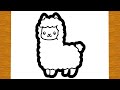 HOW TO DRAW A CUTE ALPACA | Easy drawings