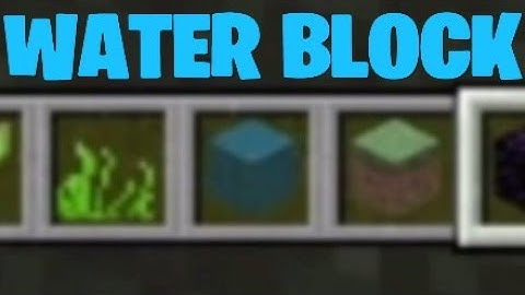 MINECRAFT WATER BLOCK GLITCH PS4/XBOX/PC (maybe PC)